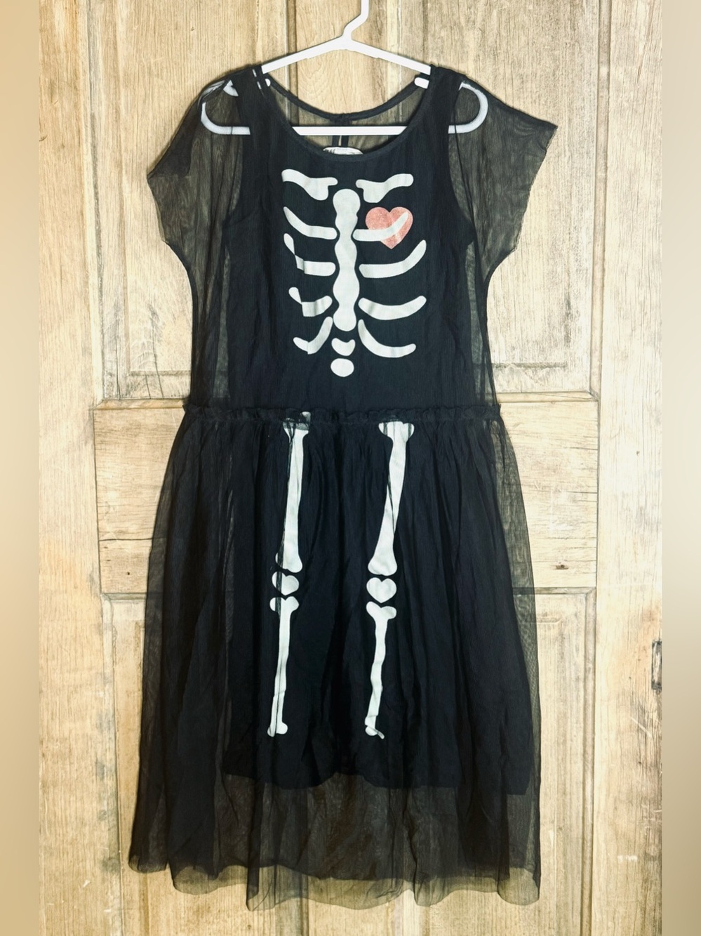H&M skeleton dress costume size 8-9